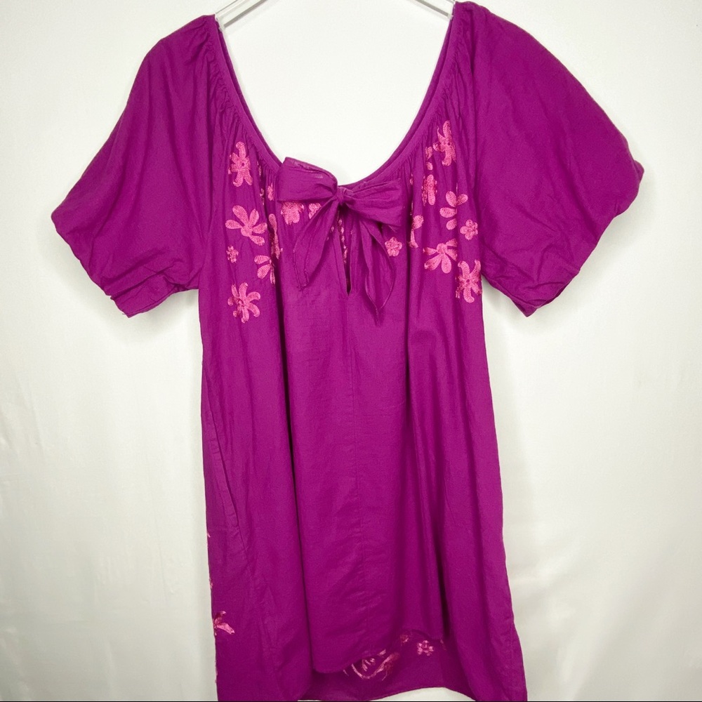 Free People NWT Small Fiona Embroidered Mini Dress - Picture 5 of 13